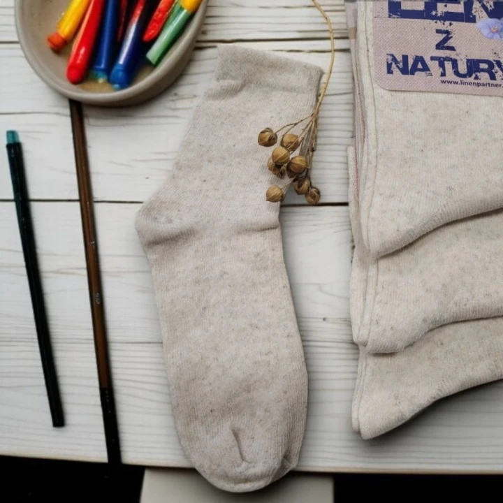 Lniane Skarpetki dla Dzieci - naturalne