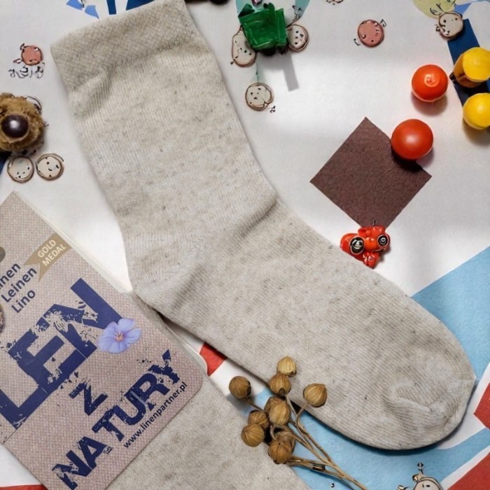 Lniane Skarpetki dla Dzieci - naturalne