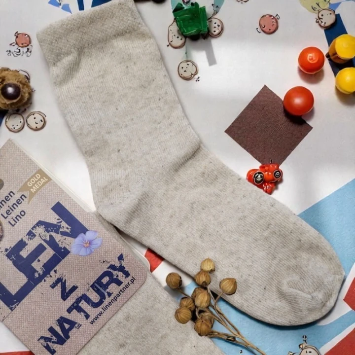 Lniane Skarpetki dla Dzieci - naturalne