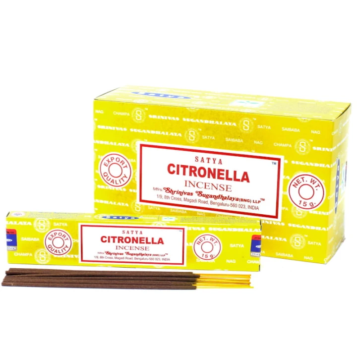 KADZIDEŁKA w patyczkach Satya - Citronella ANTYKOMAROWE, 15g