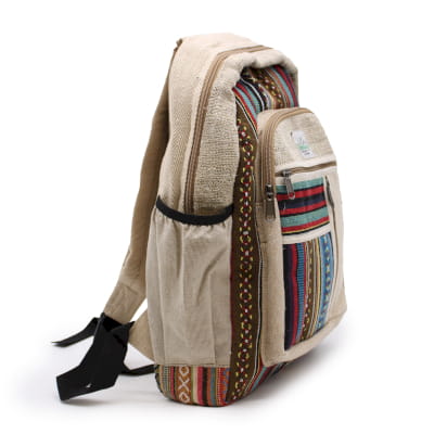Plecak z Konopi i Bawełny - Suwaki, DUŻY