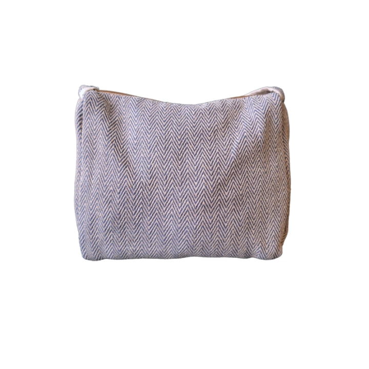 Torebka Listonoszka z konopi i bawełny - kolor NIEBIESKI