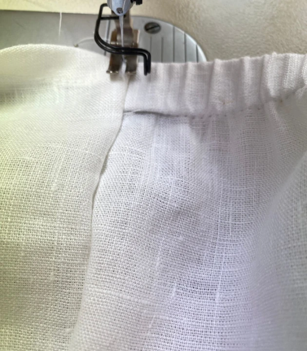 BLUZKA lniana bez rękawów, TOP LNIANY damski - rozmiar S/M, LEN 100% , BIAŁA