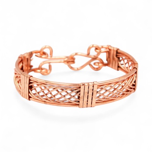 BRANSOLETKA miedziana ZAPINANA 5