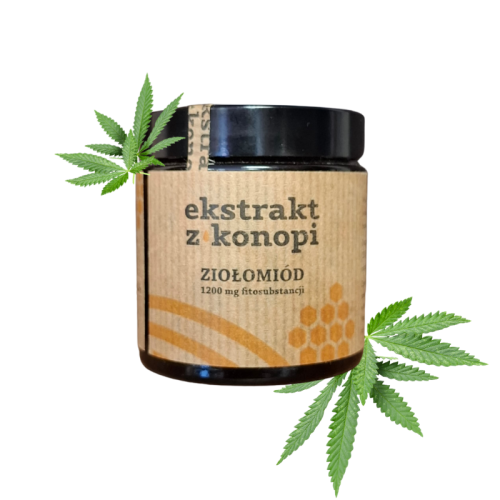 ZIOŁOMIÓD miód wielokwiatowy z EKSTRAKTEM z konopi