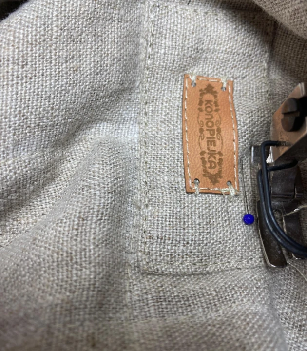 KURTKA OCIEPLANA lniana, beżowa PIKOWANA, rozmiar UNIWERSALNY