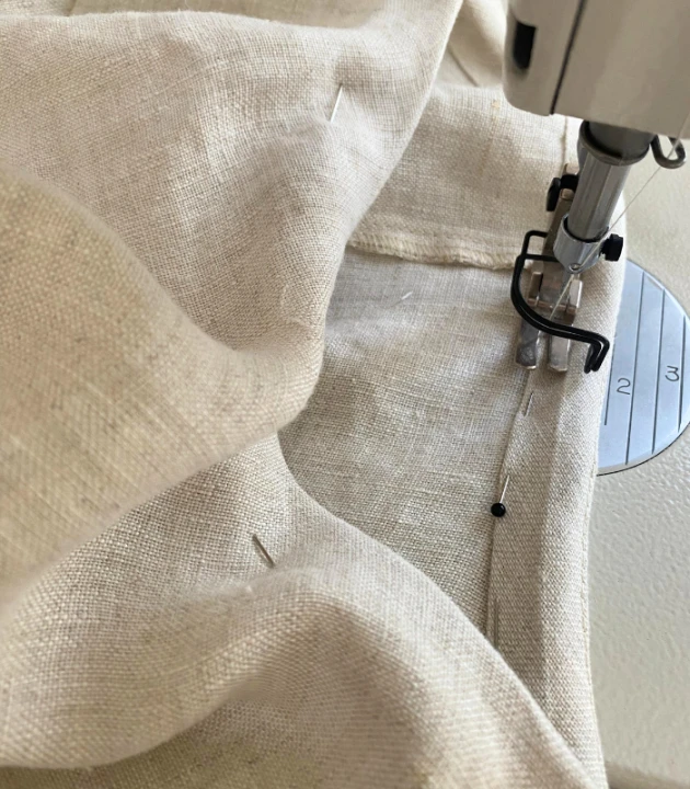 BLUZKA BASIC lniana z kieszonką, naturalna OWSIANKA