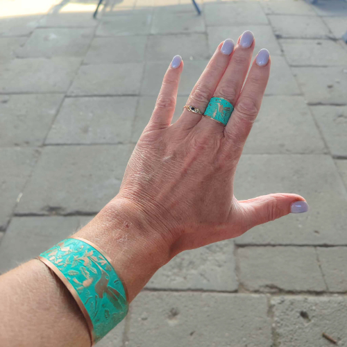 BRANSOLETKA miedziana KOLIBER 3