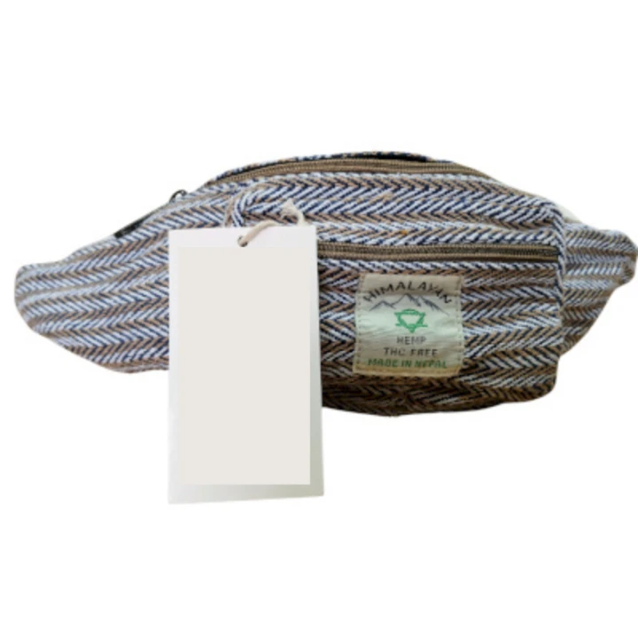 SASZETKA na biodra z konopi i bawełny - kolor BRĄZOWY