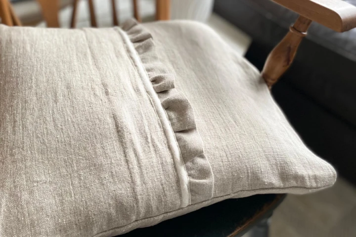 Komplet Poszewek Dekoracyjnych Lnianych - 40x40 cm (2szt.) FALBANKA