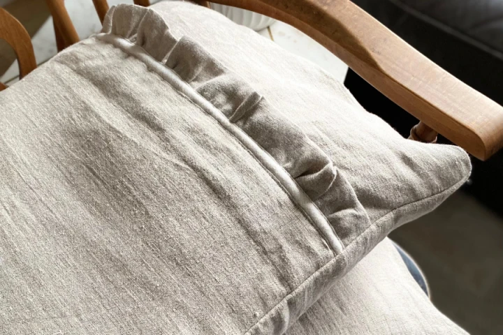 Komplet Poszewek Dekoracyjnych Lnianych - 40x40 cm (2szt.) FALBANKA