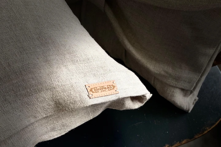 Komplet Poszewek Dekoracyjnych Lnianych - 40x40 cm (2szt.) FALBANKA