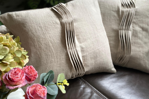 Komplet Poszewek Dekoracyjnych Lnianych - 40x50 cm (2 szt.) HARFA