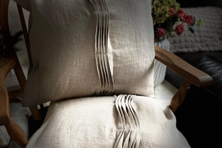 Komplet Poszewek Dekoracyjnych Lnianych - 40x50 cm (2 szt.) HARFA