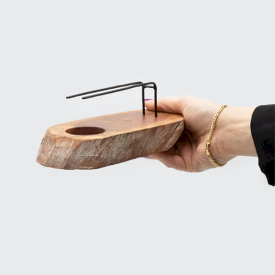 Podstawka na Palo Santo z Drewna Gamal - Bielona