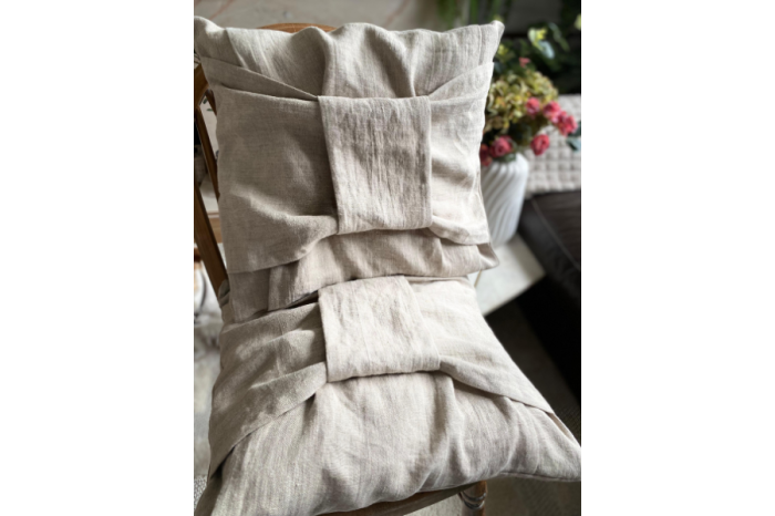 Komplet Poszewek Dekoracyjnych Lnianych - 40x40 cm, (2 szt. )