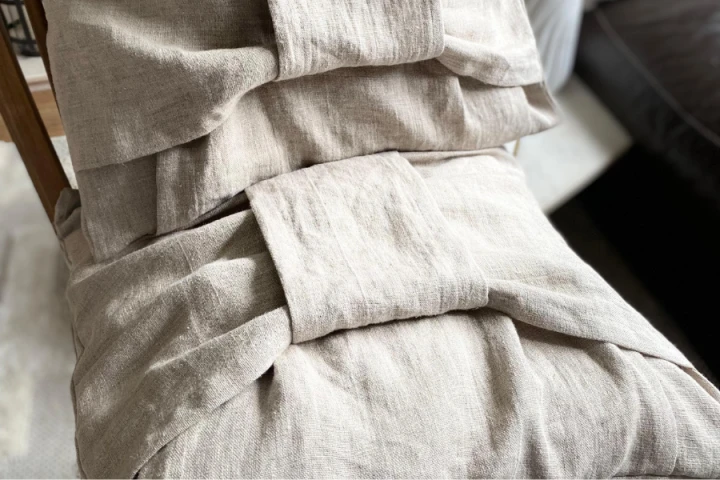 Komplet Poszewek Dekoracyjnych Lnianych - 40x40 cm, (2 szt. )