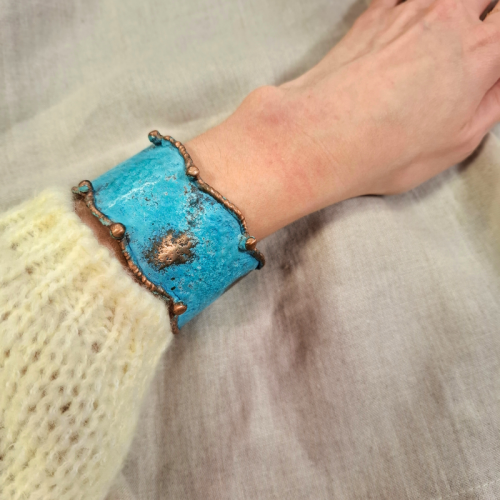 BRANSOLETKA miedziana LAPIS