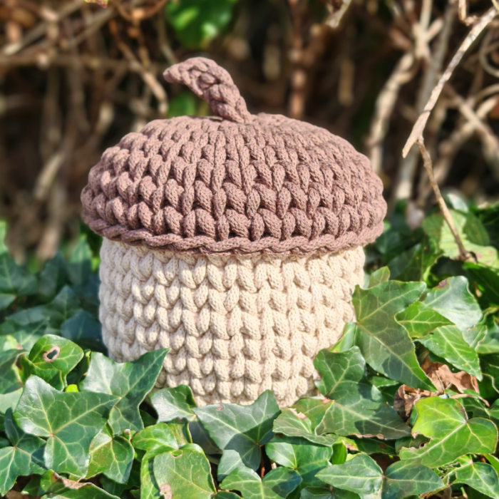 ŻOŁĄDŹ - jesienna dekoracja ze sznurka bawełnianego