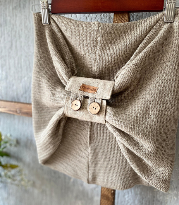 KOMIN lniany Z ZAPINKĄ