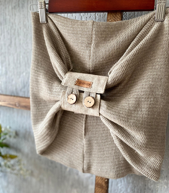 KOMIN lniany Z ZAPINKĄ