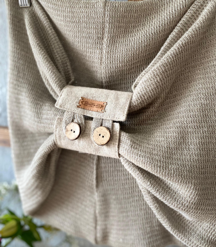 KOMIN lniany Z ZAPINKĄ