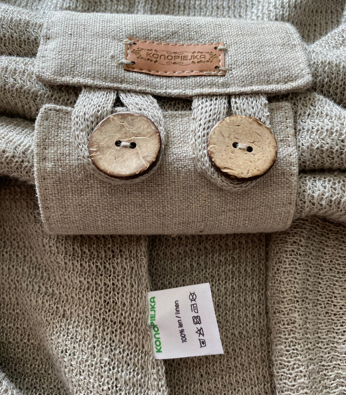 KOMIN lniany Z ZAPINKĄ