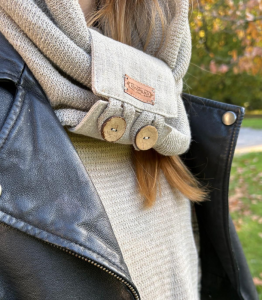 KOMIN lniany Z ZAPINKĄ