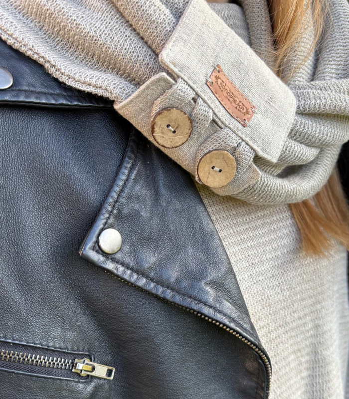 KOMIN lniany Z ZAPINKĄ