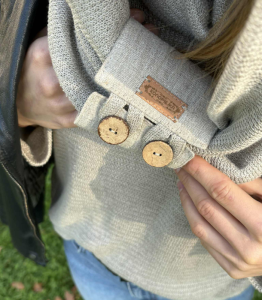 KOMIN lniany Z ZAPINKĄ