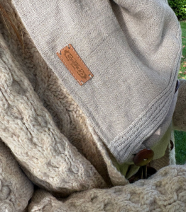 KOMIN lniany ZAPINANY NA GUZIKI