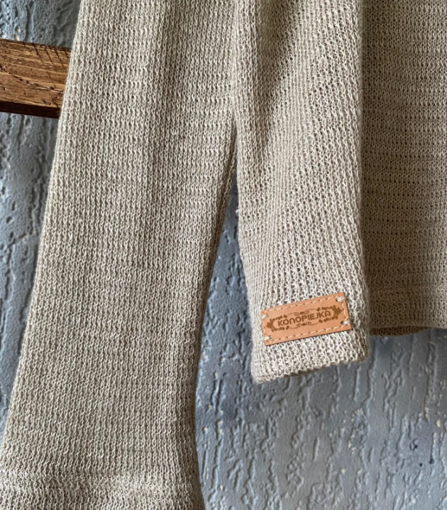 GOLF dzianinowy 100% LEN / rozmiar S/M