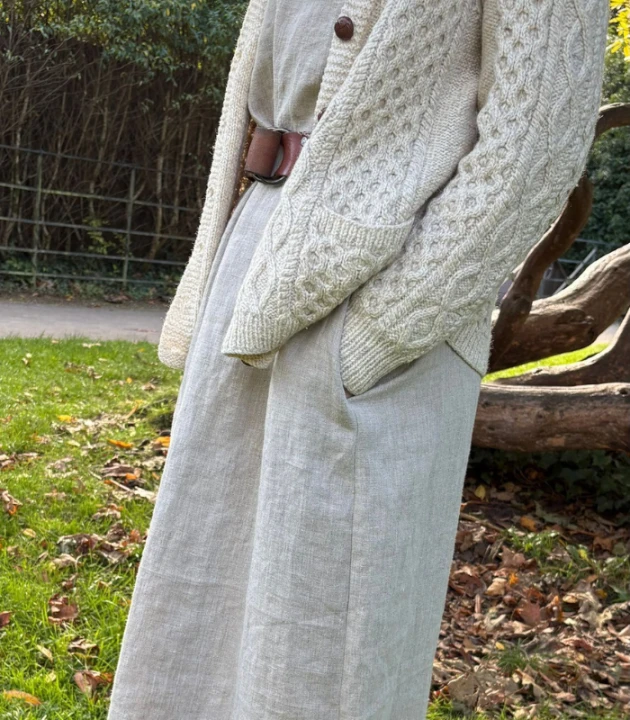 Suknia Lniana PRINCESKA 100% LEN / rozmiar S/M