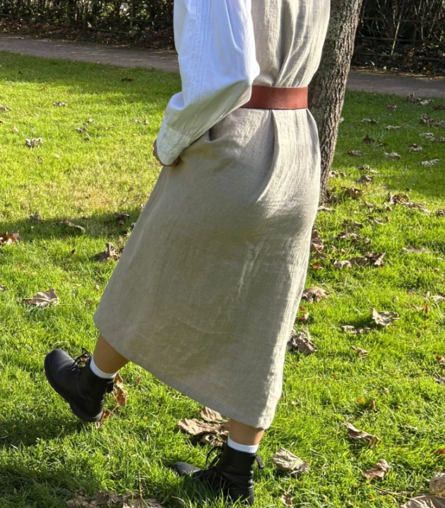 Suknia Lniana PRINCESKA 100% LEN / rozmiar S/M