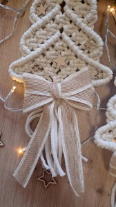 Choinka z makramy 2 szt. Ozdoba świąteczna