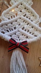 Choinka z makramy 3 szt. Ozdoba świąteczna