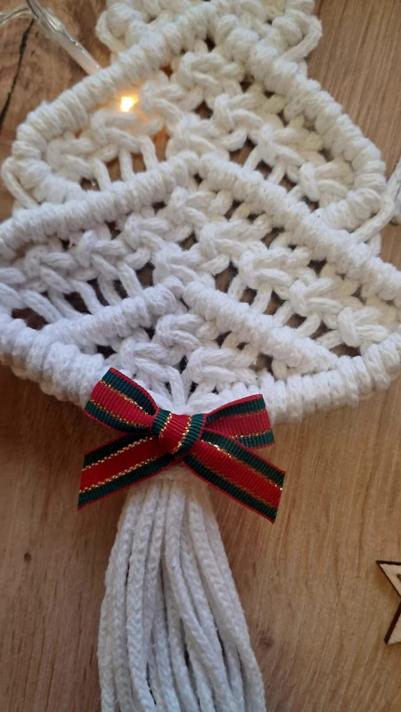 Choinka z makramy 3 szt. Ozdoba świąteczna