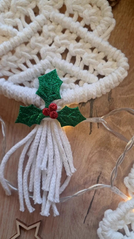 Choinka z makramy 3 szt. Ozdoba świąteczna