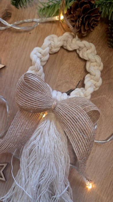 Wisząca ozdoba świąteczna ze sznurka 2 szt.