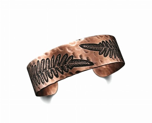 Bransoletka miedziana Kwiat Paproci