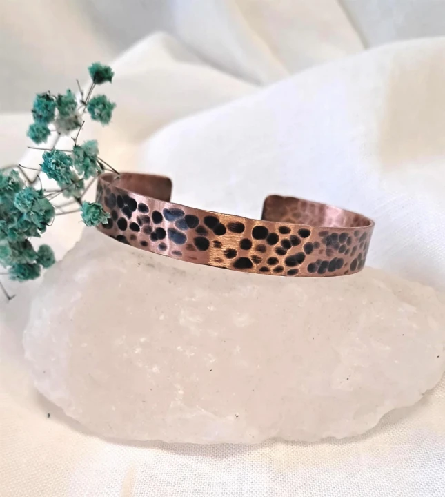 Bransoletka miedziana Plamki