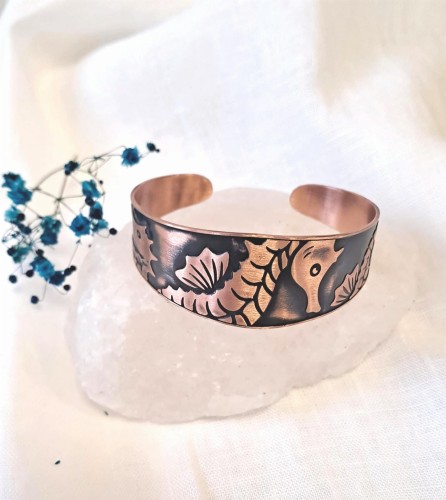Bransoletka miedziana Konik Morski