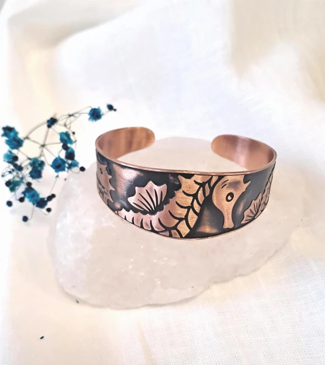 Bransoletka miedziana Konik Morski