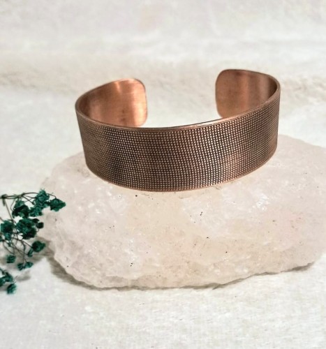Bransoletka miedziana Siatka