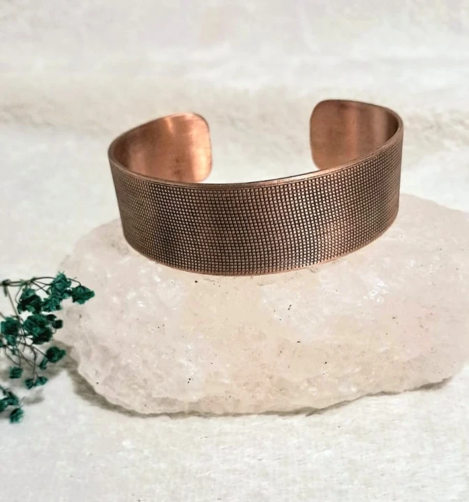 Bransoletka miedziana Siatka