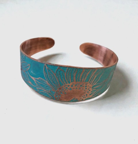 Bransoletka miedziana Słonecznik 1