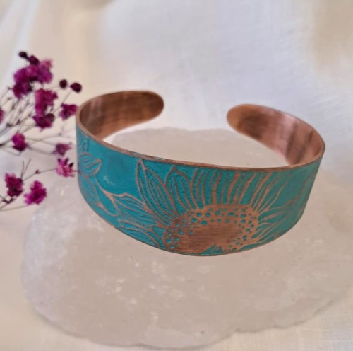 Bransoletka miedziana Słonecznik 1