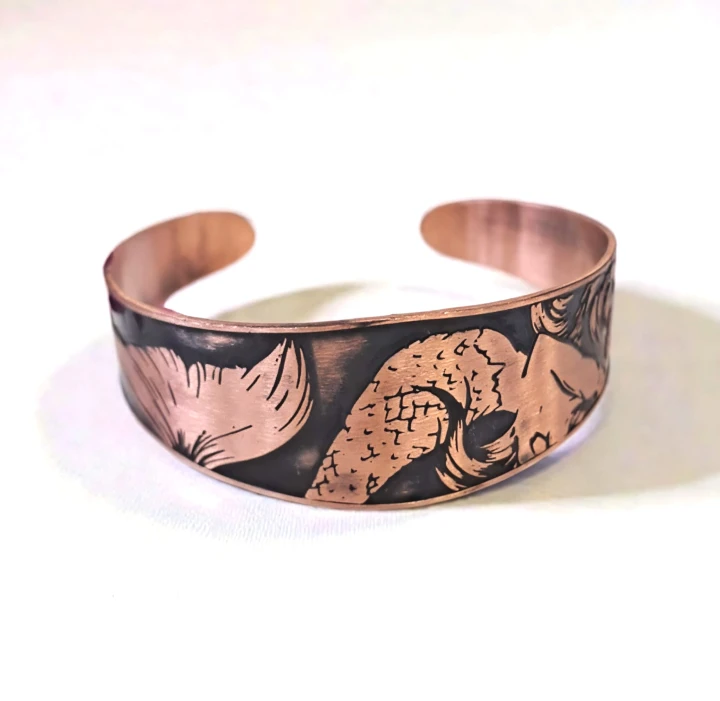 Bransoletka miedziana Syrena