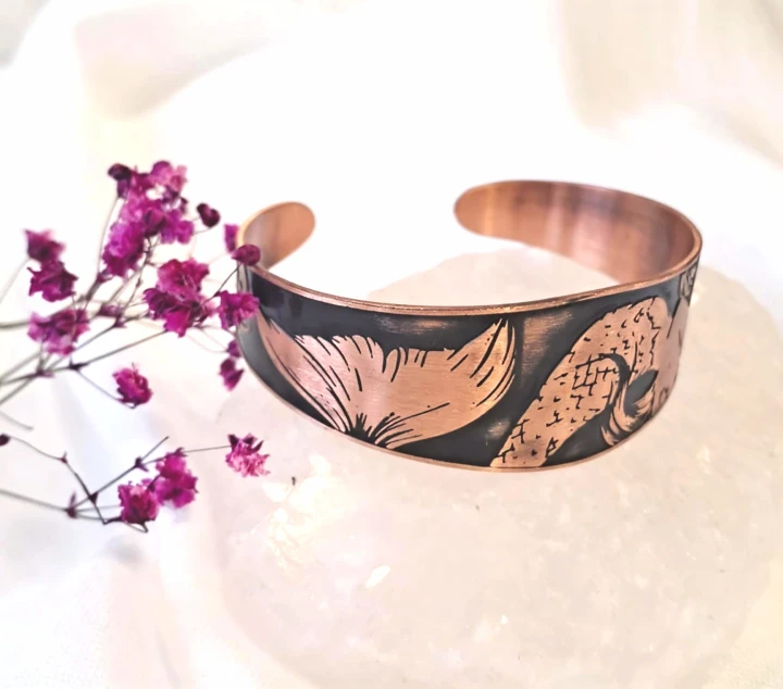 Bransoletka miedziana Syrena