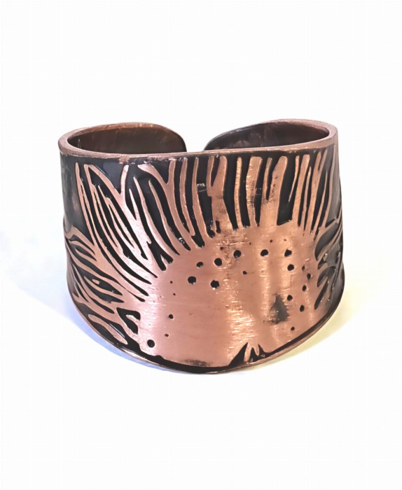 Pierścionek miedziany Słonecznik 2